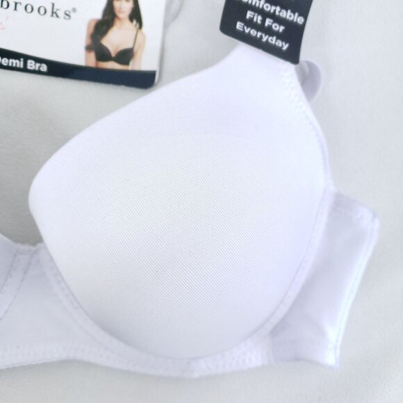 2 Bobbie Brooks Demi Tshirt Bras Size 34C Black White - Picture 9 of 11